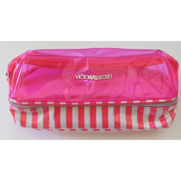 Victoria's Secret Cosmetic Bag 2 compartments EUC - Picture 1 of 11
